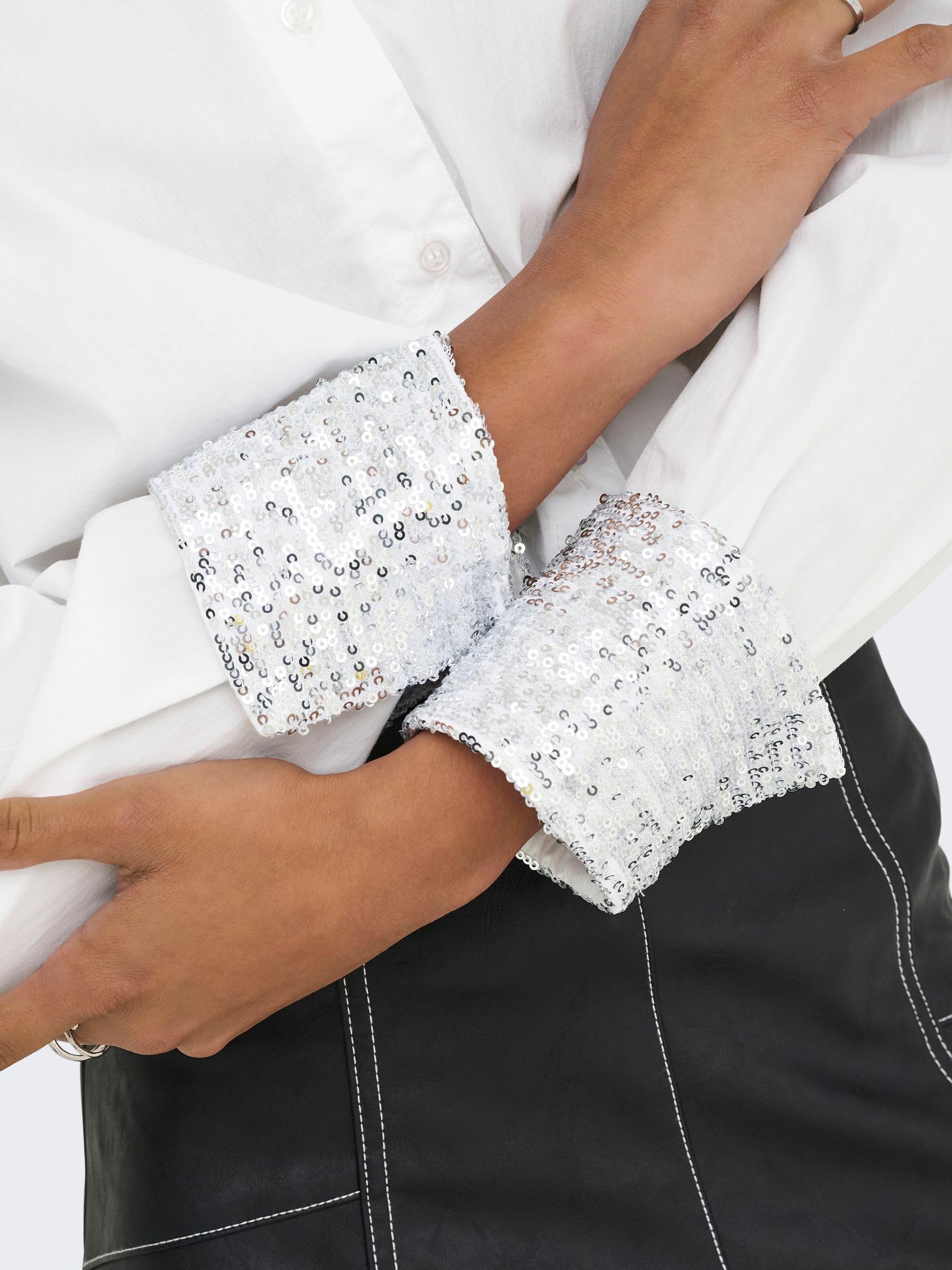 ONLY Onlpanama LS Sequines Mix Shirt Wvn Onlpanama LS Sequines Mix Shirt Wvn Donna (Pacco da 1)