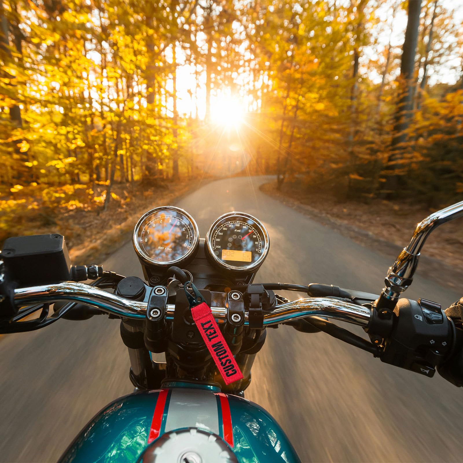 Llaveros personalizados, etiqueta de equipaje bordada a doble cara, llavero coche con número personalizables para coche moto, evitar la pérdida de llaves adecuado - 3