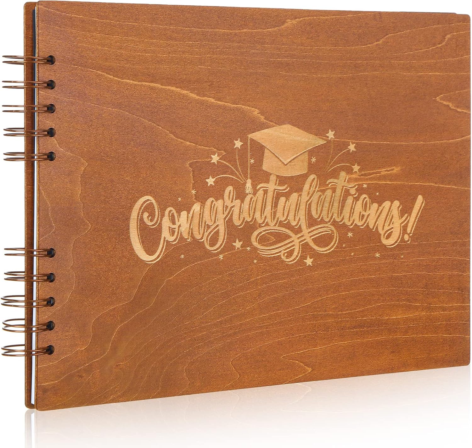 Glenmal Graduation Wood Guest Book Rustic Grad Gifts Wood