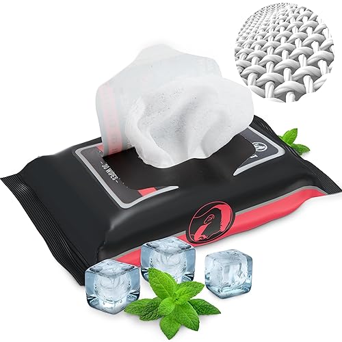 Miniatura 2 de Toallitas refrescantes para rostro + limpieza corporal para hombre, paquete de 4 unidades, 120 unidades