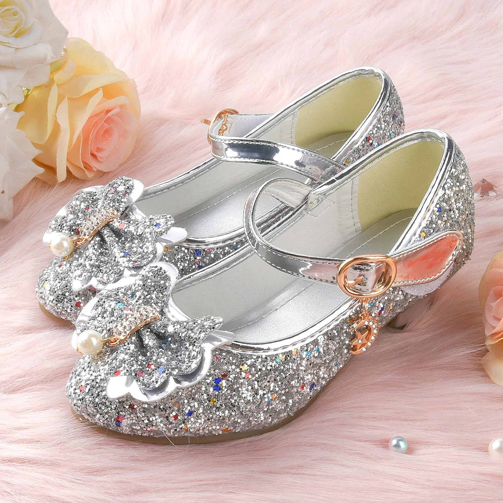 JerrisApparel Scarpe da Principessa per Ragazze Mary Janes Matrimonio Compleanno Festa