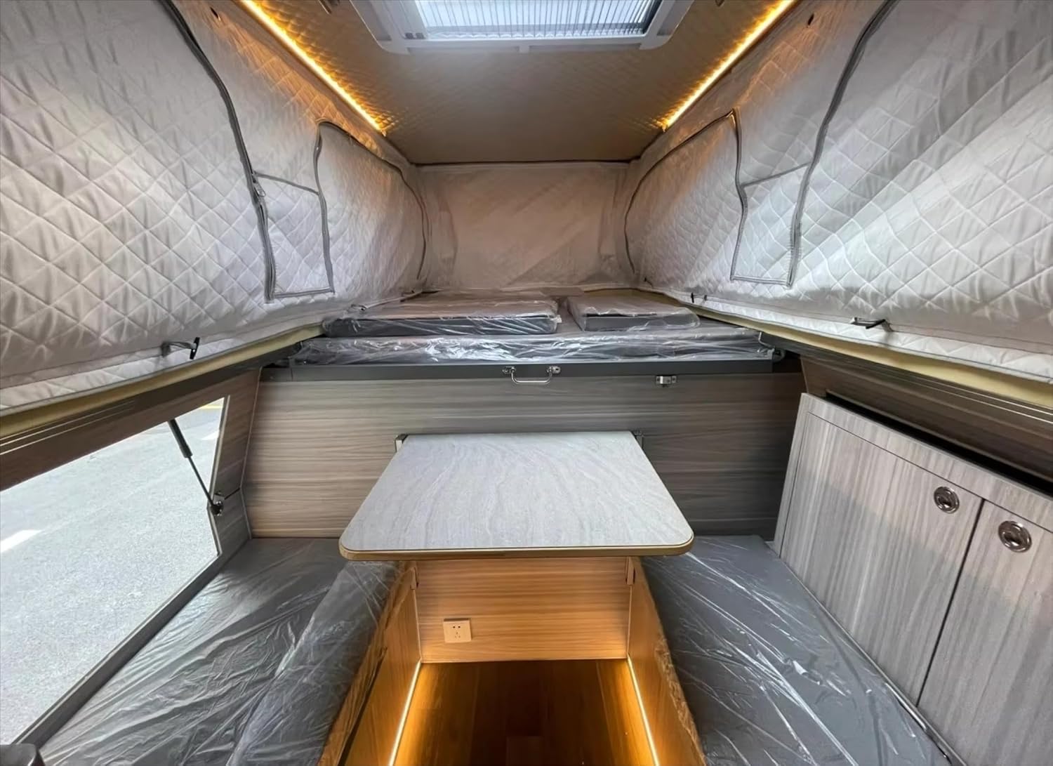 Pickup Truck Camper Aluminum Pop Up Truck Bed Camper Topper with Insulated RV Cabin and Full Customization for Overlanding Camping, Off Road Travel and Family Adventures