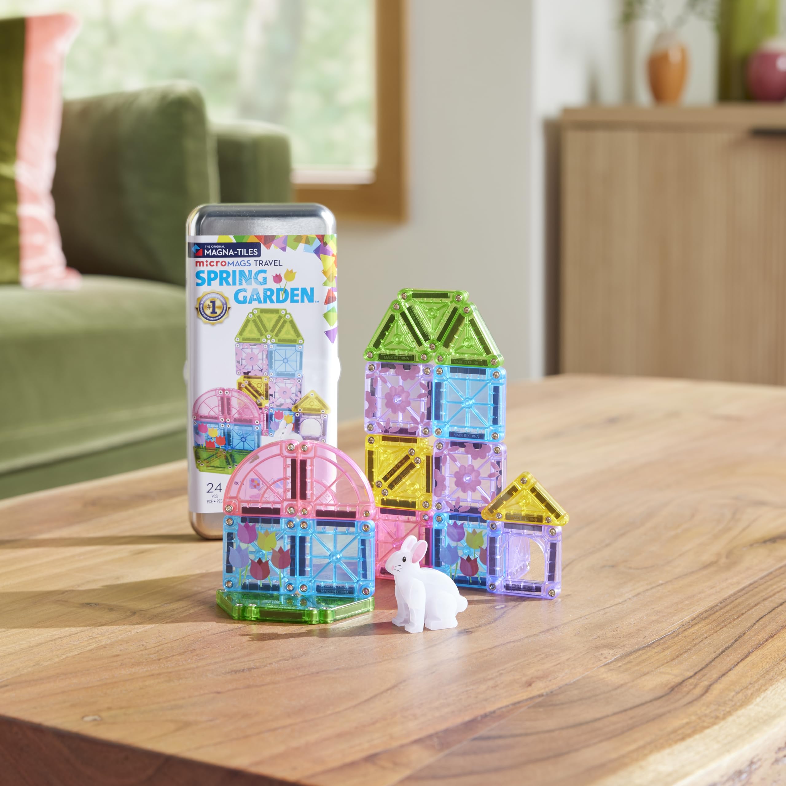 Magna-Tiles MicroMAGS - Juego de Viaje de jardín de Primavera de 24 Piezas, la Marca Original de construcción magnética : Amazon.es: Juguetes y juegos