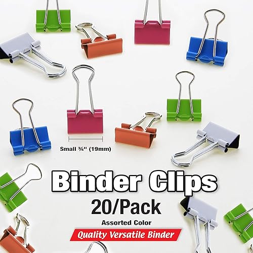 Miniatura 2 de BAZIC Products Clip pequeño de 34 pulgadas (0.748 in) para carpeta de colores surtidos (20paquete), 263