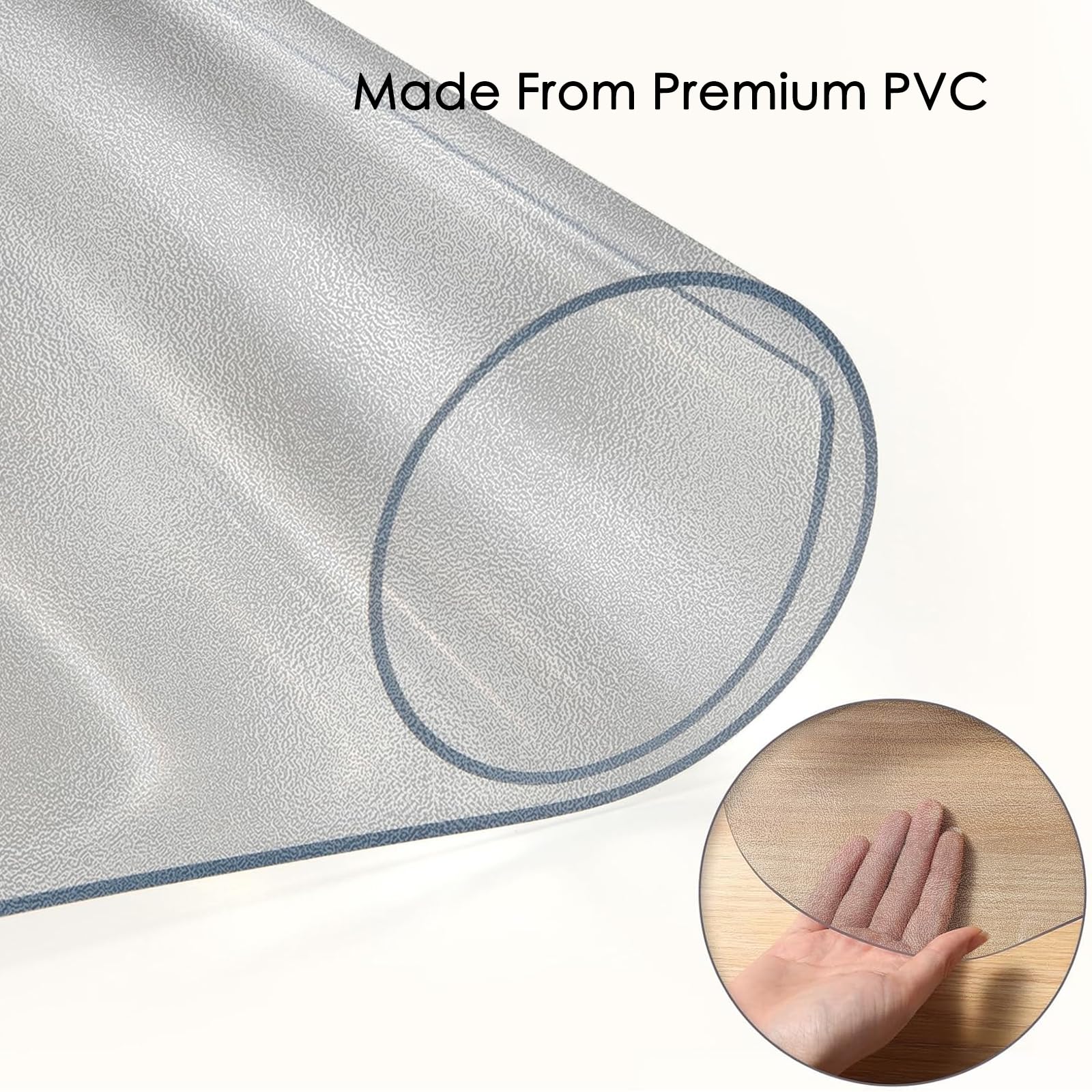 Bodenmatte 60 x 80 cm Kratzfest, Transparent, Antirutsch Und Strapazierfähige, Versch. Größen, Stärke: 1, 3 Mm, Kratzfest Bodenmatte Stuhlunterlage für Laminat & Fliesen, Mattiert
