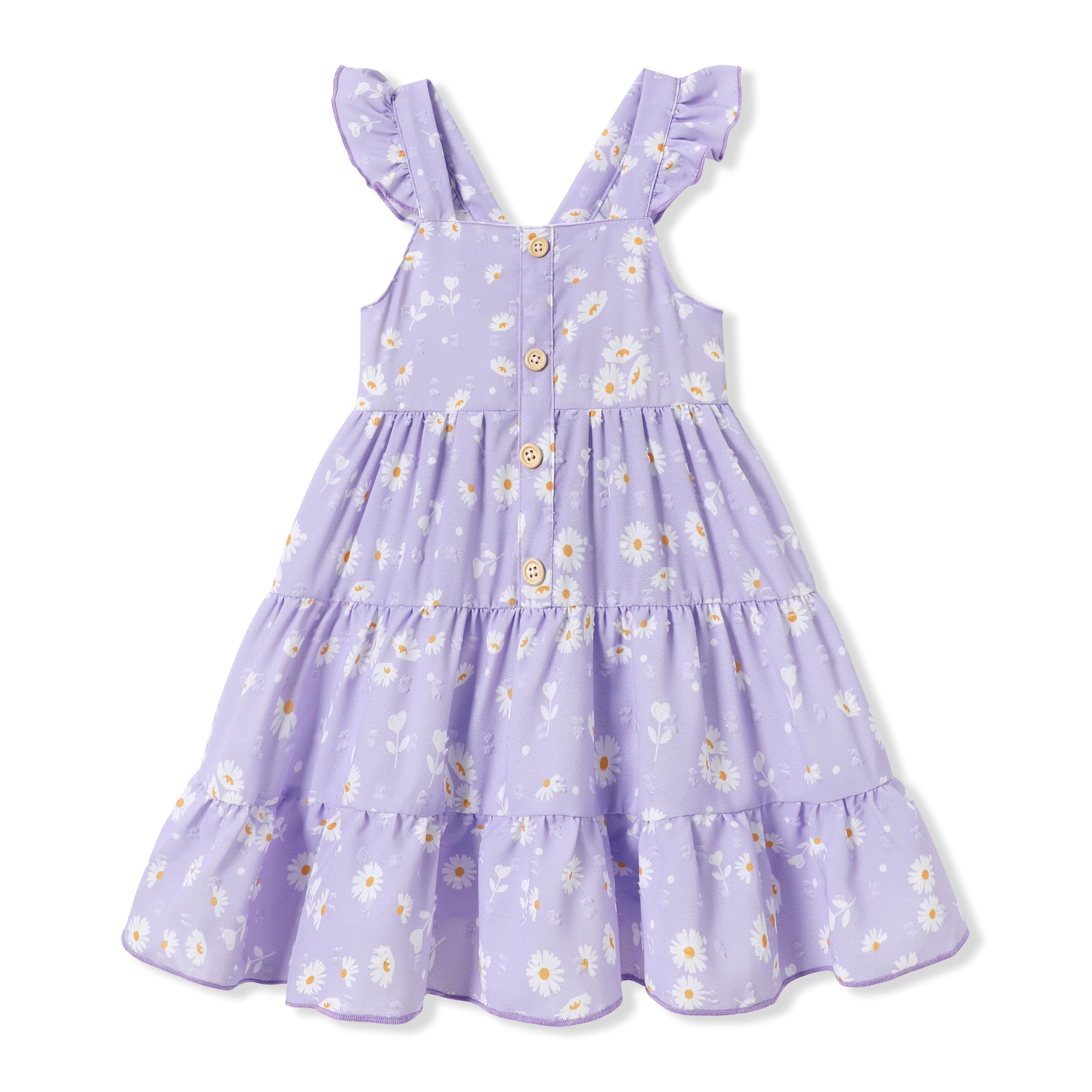 DeeFant Toddler Girl Dress Summer Baby Girls Dresses 2025 Fly Sleeve Casual Floral Princess Toddler Dresses