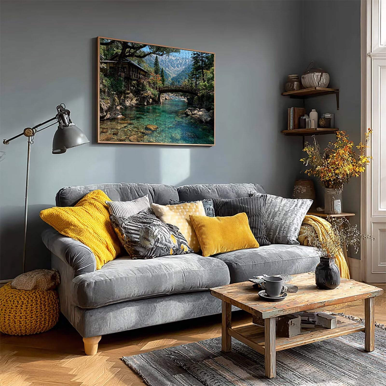 Puzzle 3000 elementów dla dorosłych drzewo, drewniane puzzle, 122 x 81 cm, części ściśle do siebie pasują, dla mężczyzn, kobiet, starszych seniorów, dekompresji, letnia dekoracja ścienna, prezenty