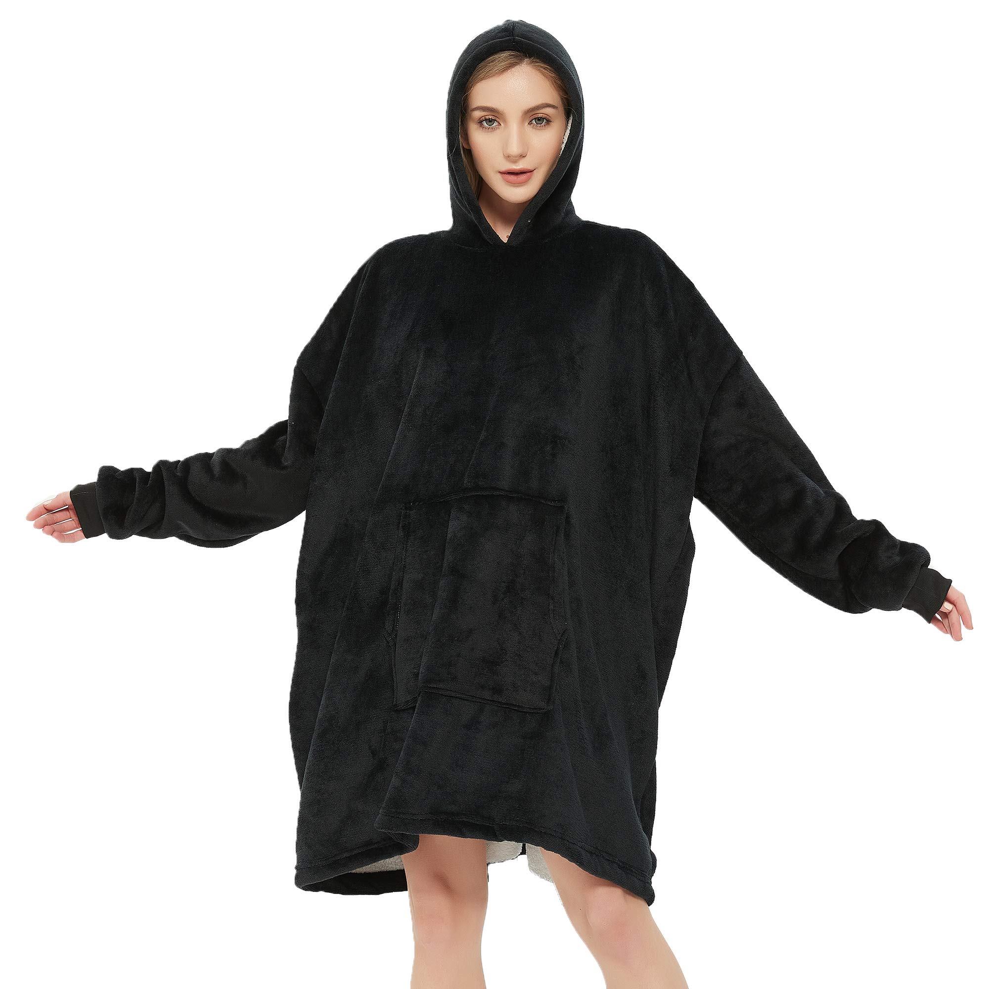 III HHONS Hoodie Blanket Adult Animal Wearable Big Sweatshirt oversized For Men Women