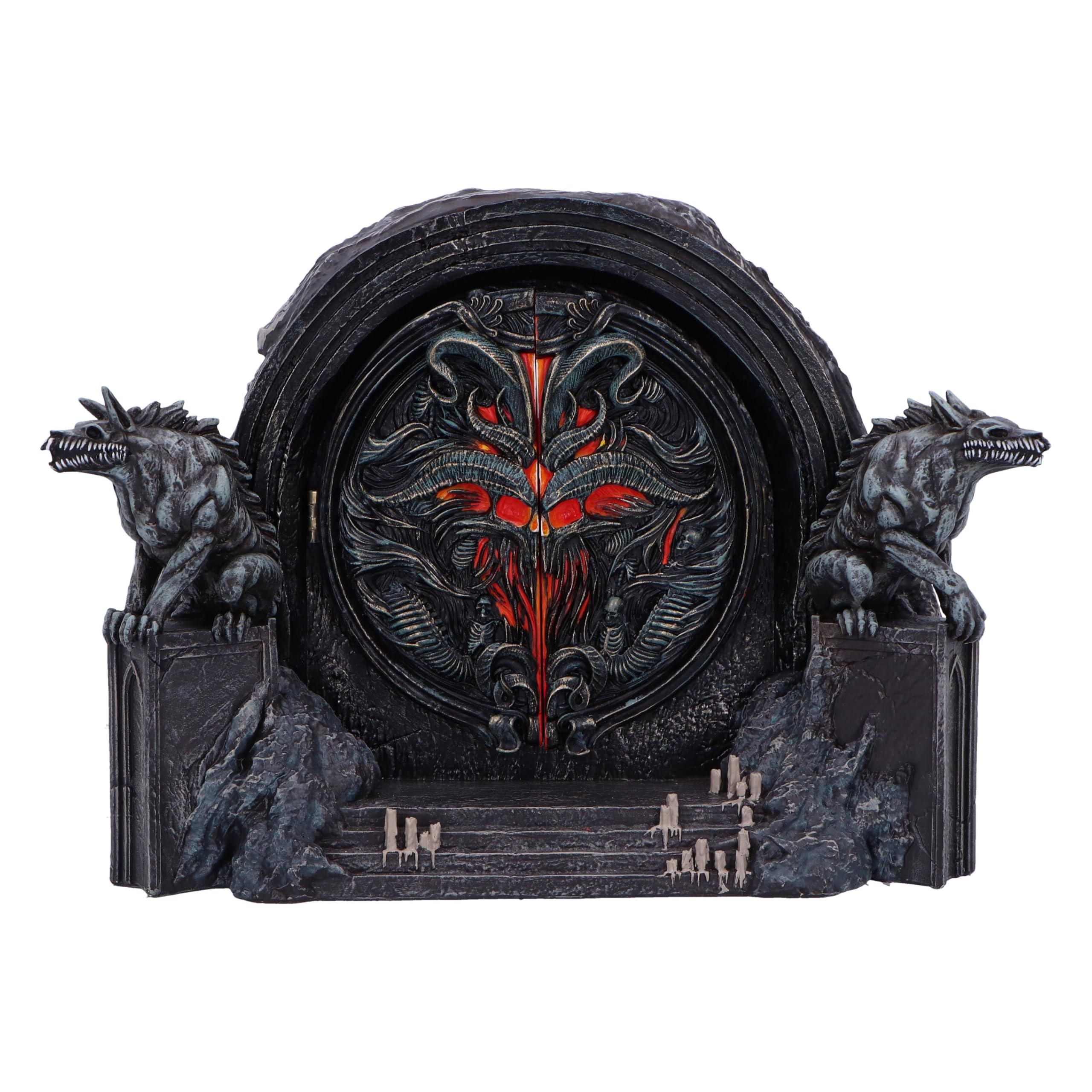 Nemesis Now Diablo IV Hells Gate Box 15,5 cm, żywica, czarny, oficjalnie licencjonowany produkt Diablo, pudełko na akcesoria do gier, mały schowek, odlewane w najlepszej żywicy, ręcznie malowane