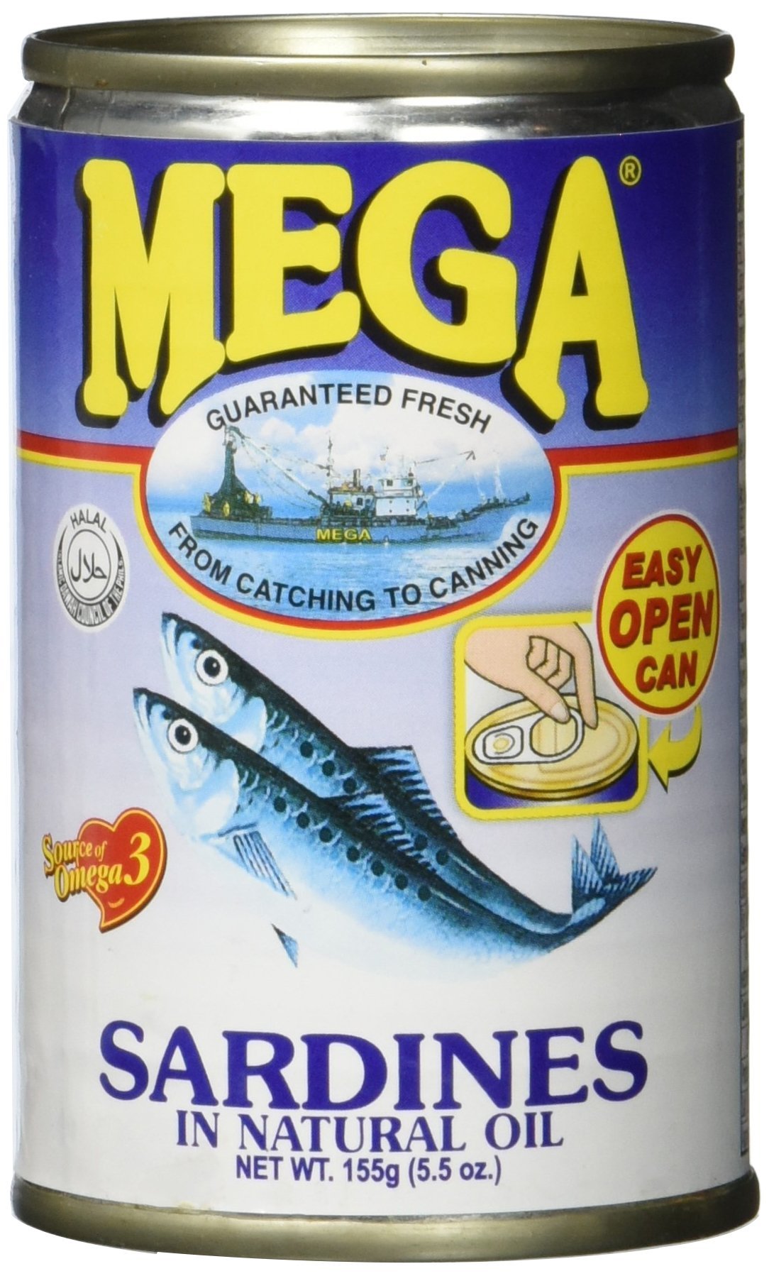 Mega Sardinen in Sojaöl, 24er Pack (24 x 155 g)