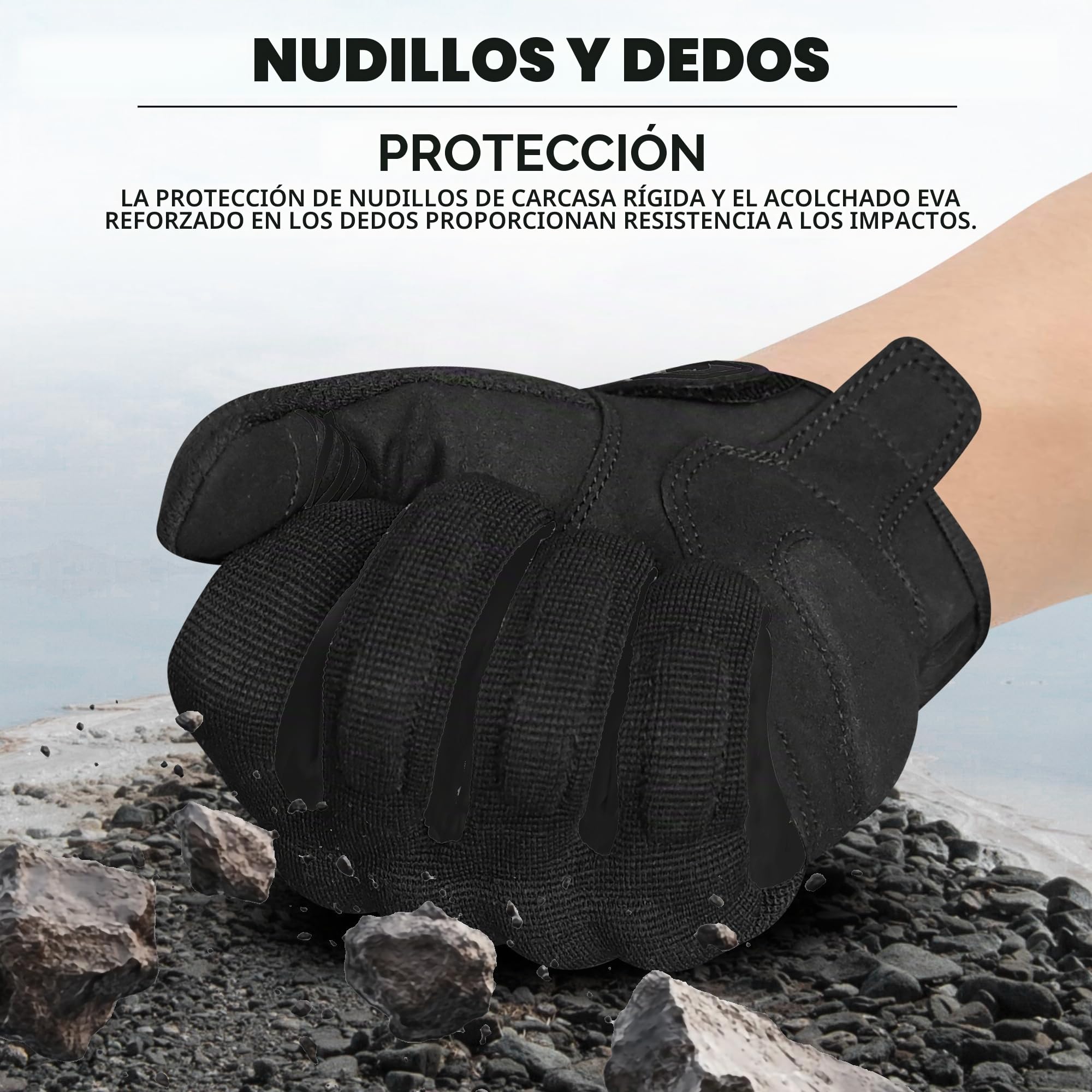 BEAST RAGE Guantes de moto de verano - Guantes de equitación con pantalla táctil transpirables para hombres y mujeres, guantes ligeros para correr off-road con protectores de dedos, agarre