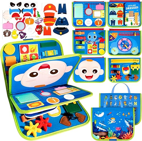 Tablero de actividades Montessori para niños de 1 año, regalos de cumpleaños sensoriales para bebés, juguetes educativos para niños de 1 a 3 años,