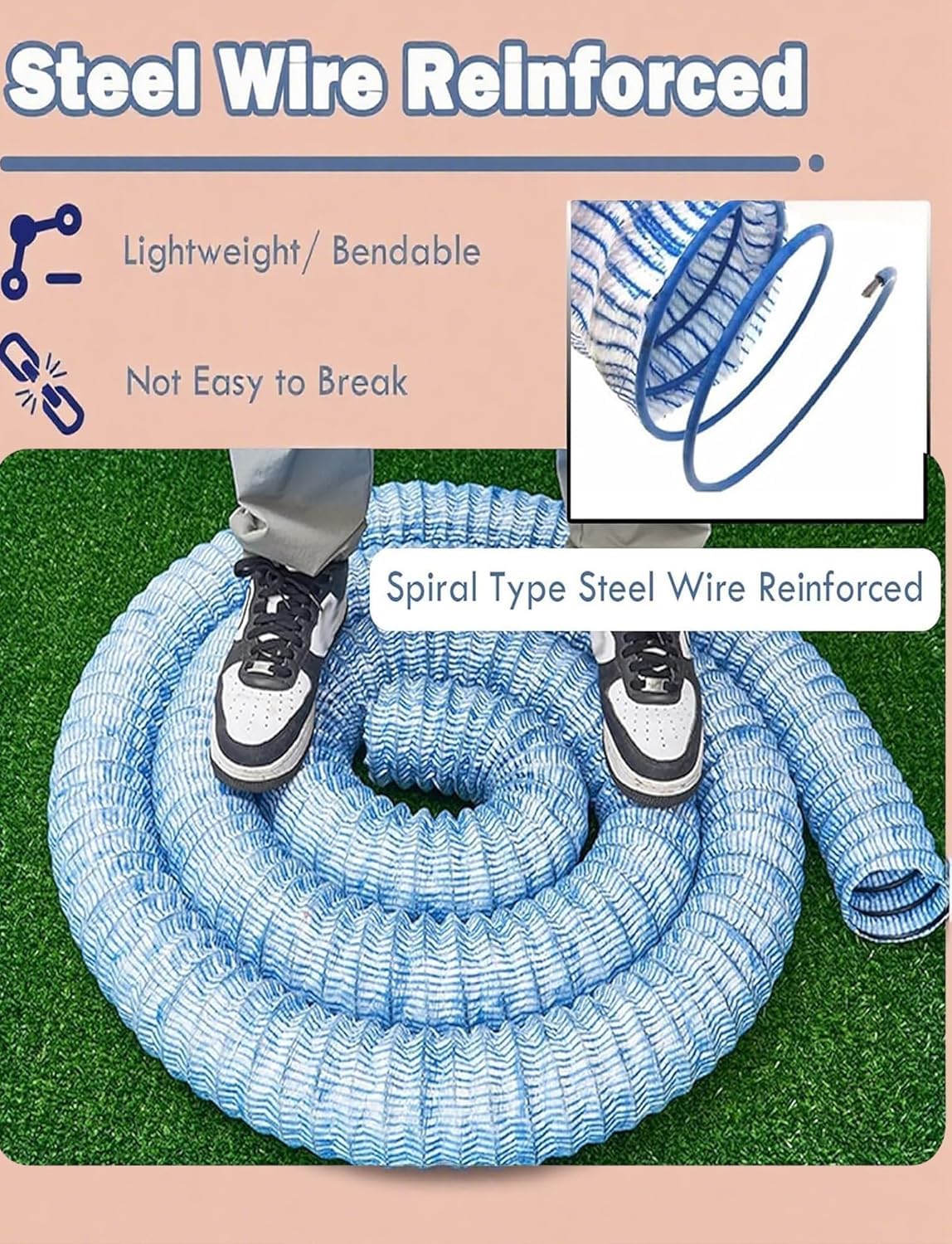 di Tubi di drenaggio francesi corrugati, Adatto for Cortili, Aree Esterne e Giardini(15m/49ft)