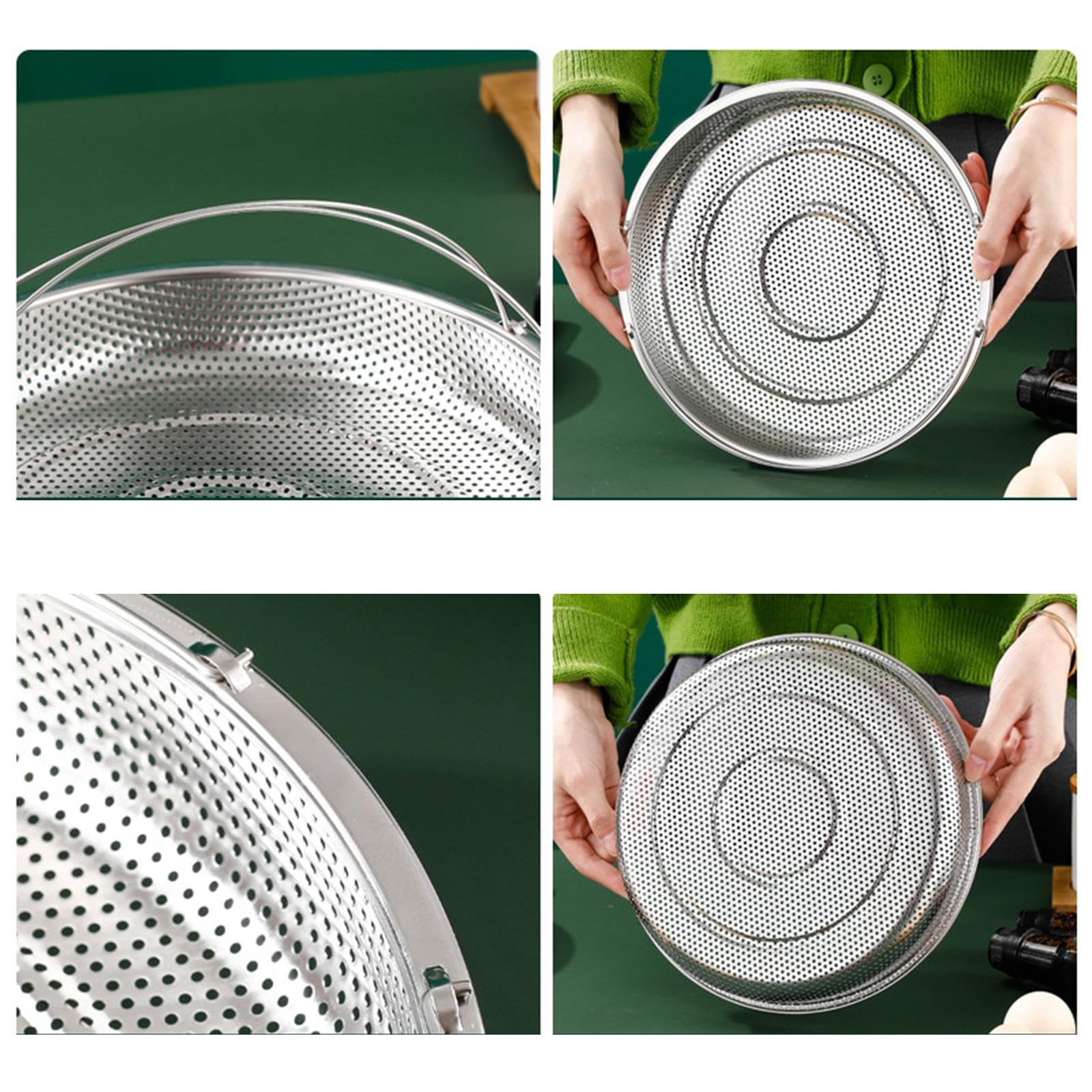 ATORSE Stainless Steel Steamer Basket Fine Holes Design Rice Washer Steaming Basket S Outer Handle|Home & Garden|Kitchen Dining & Bar|Small Kitchen Appliances|Cookers & Steamers 2