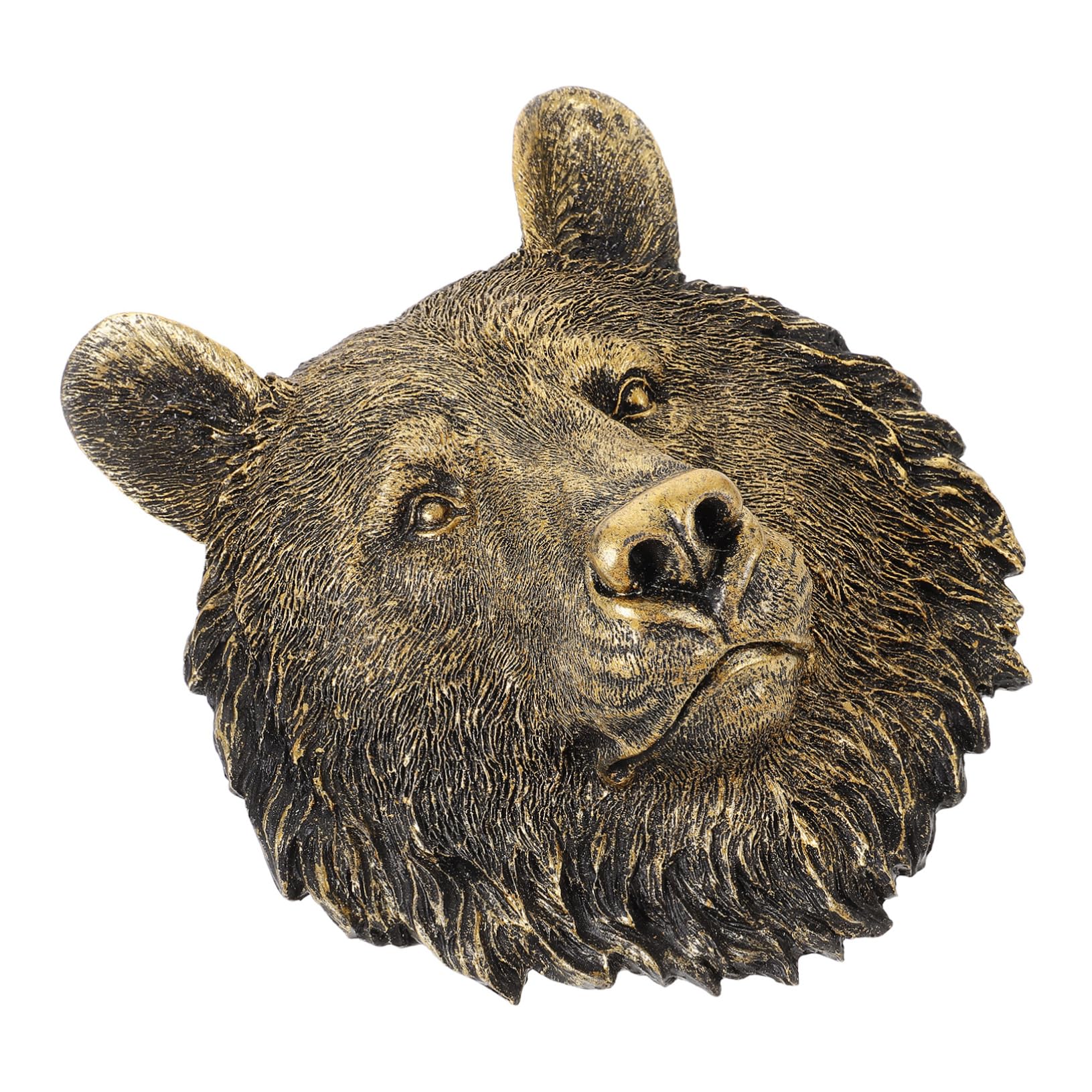 OUNONA Scultura Murale Testa Orso in Resina Dettagli Raffinati, Decorazione Parete per Soggiorno e Camera da Letto Atmosfera Artistica Unica e Lussuosa