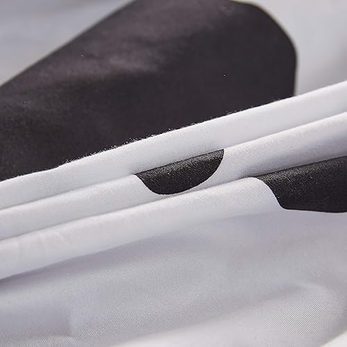 Miniatura 4 de Mengersi Juego de sábanas de vaca  Sábanas  Sábanas de vaca negra y blanca  Bolsillos profundos  1 sábana bajera, 1 plana, 2 fundas de almohada  4