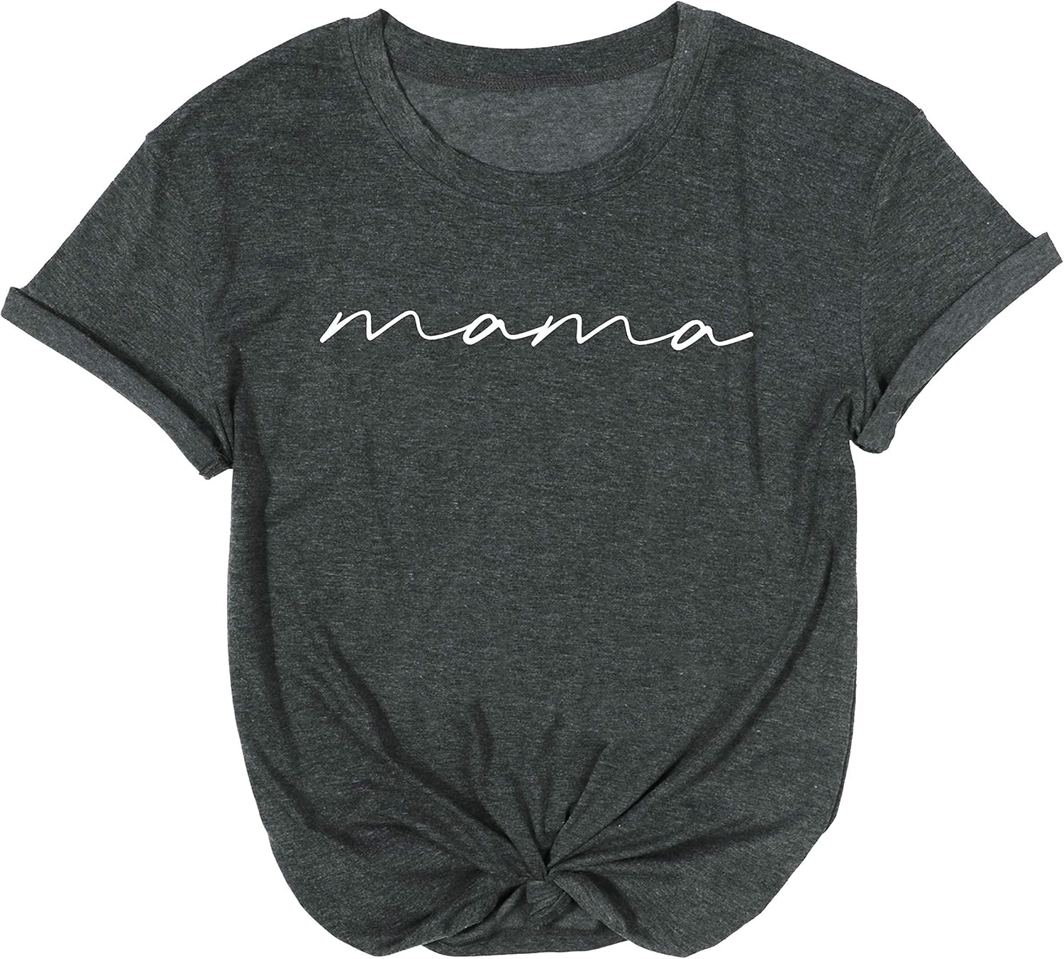 ASTANFY Mama Shirts Women Mama Letter Printed T-Shirt Graphic Tee Casual Short Sleeve Tops - Image 7