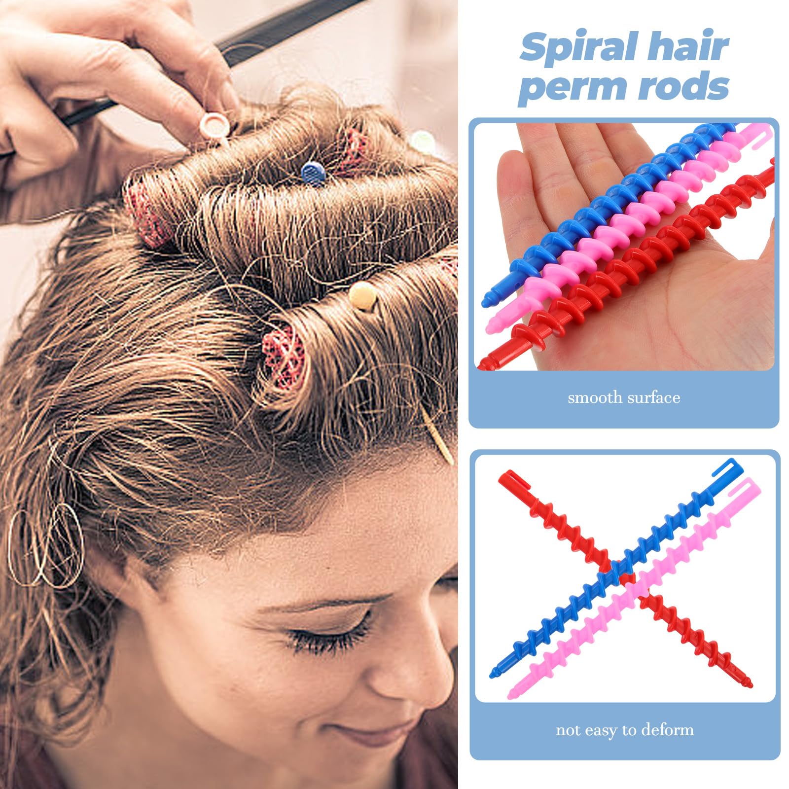 NEW SPIRAL ニュースパイラル ヘアアイロン 4ミリ　ゴム付き　本体のみ Amazon | スパイラルパーマツール 理容室 理髪 スタイリング 20個