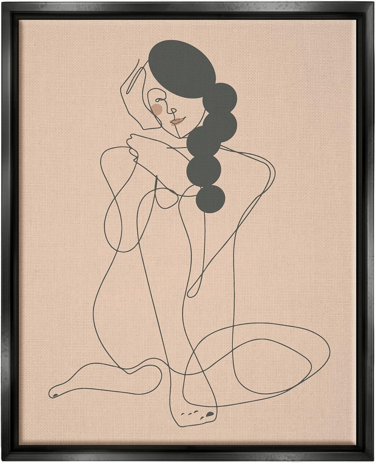 Stupell Industries Abstract Woman Sitting Scribble Drawing Smiling Outline, Design by Kendra Shedenhelm