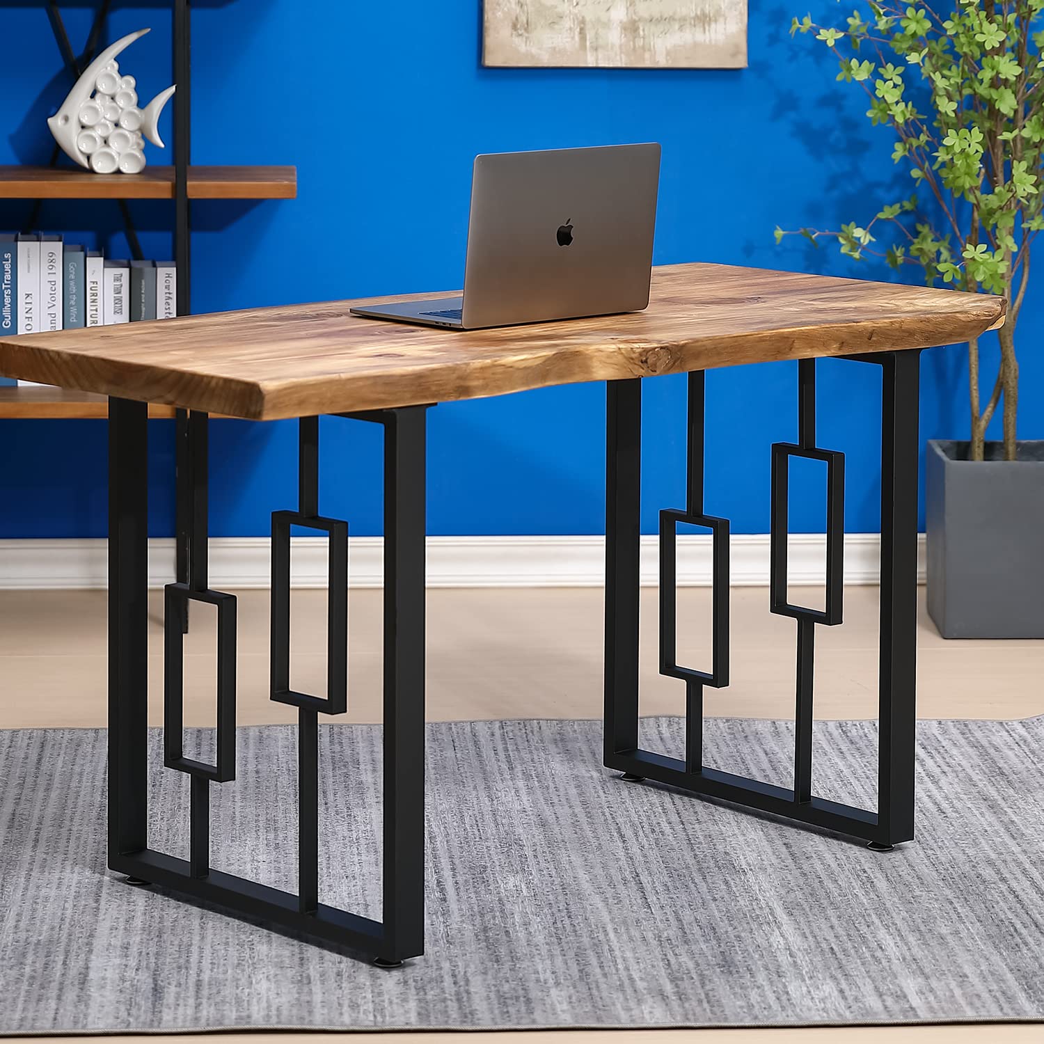 Hettch 27.5 N. Black Square Adjustable Metal Table Legs, Desk Legs