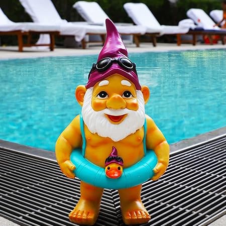 Amazon.com: Garden Goblin-Art Decoration,Naughty Garden gnome Statues