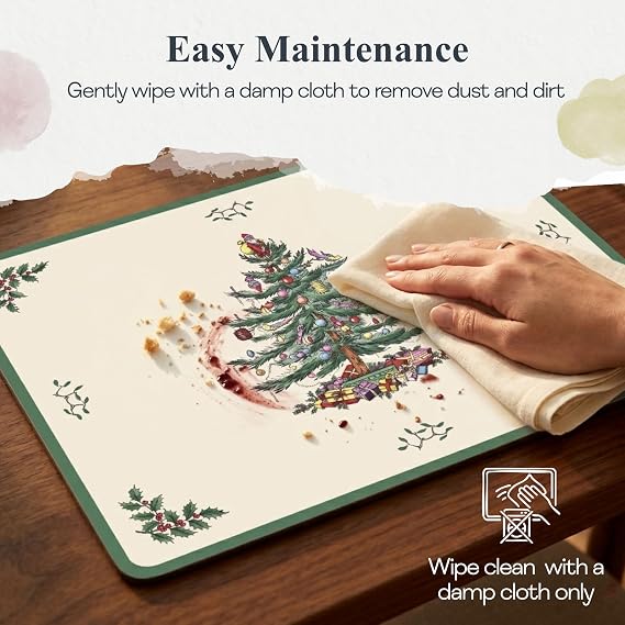 Pimpernel Christmas Tree Cork-Backed Placemats - Set of 4