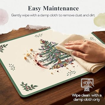 Pimpernel Christmas Tree Cork-Backed Placemats - Set of 4