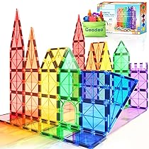 Piastrelle magnetiche Giocattoli per bambini Giocattoli magneti per il bambino Blocchi magnetici Giocattoli da costruzione Giocattoli Montessori per ragazzi e ragazze di 3+ anni