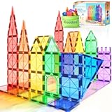 Magnetic Tiles Kids Toys STEM Magnet Toy for Toddler Magnetic Blocks Building Preschool Learning Sensory Montessori Toys for 3&plus; Year Old Boys and Girls&comma; Safe Creativity Toddler Kids Toy 40PCS
