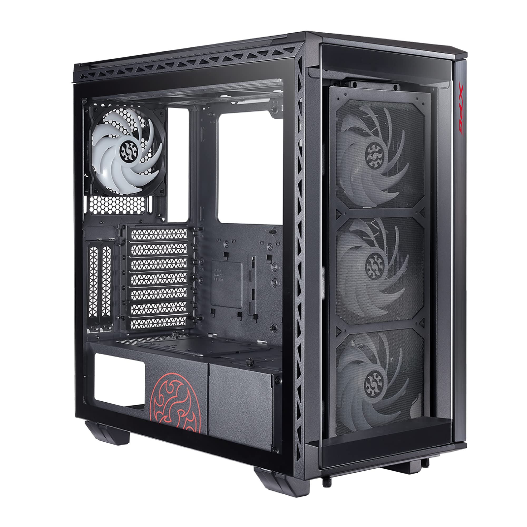 Amazon | XPG Battle Cruiser 4面ガラスパネル ARGBファン4基