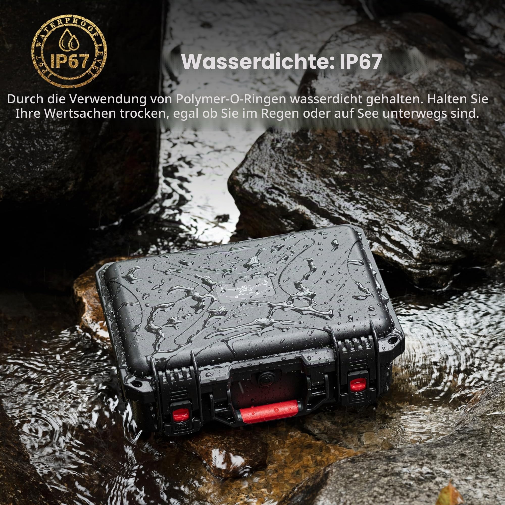 STARTRC Mini 4 Pro Waterproof Hard Case - Sichere Tragetasche für DJI Mini 4 Pro/Mini3 Fly More Combo Drohnenzubehör - Robuste und wasserfeste Aufbewahrung für DJI RC 2/RC-N2