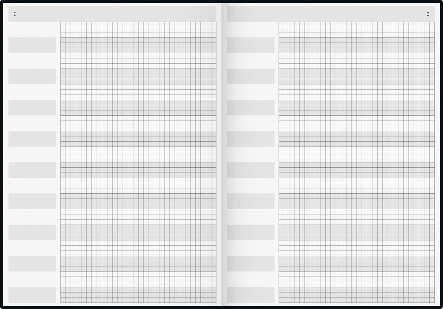 Brunnen TimeCenter 724 Weekly Calendar 2023 A4 Black 2 Pages = 1 Week, Desk Planner Date Book