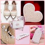 NEBURORA 13000 Pcs White Flat Back Pearl trousse 8 Tailles avec Tweezer et Picker Pencil Flatback Pearl Perles demi rondes pour l'artisanat DIY Artisanat Nails Maquillage Chaussures Coque Téléphone
