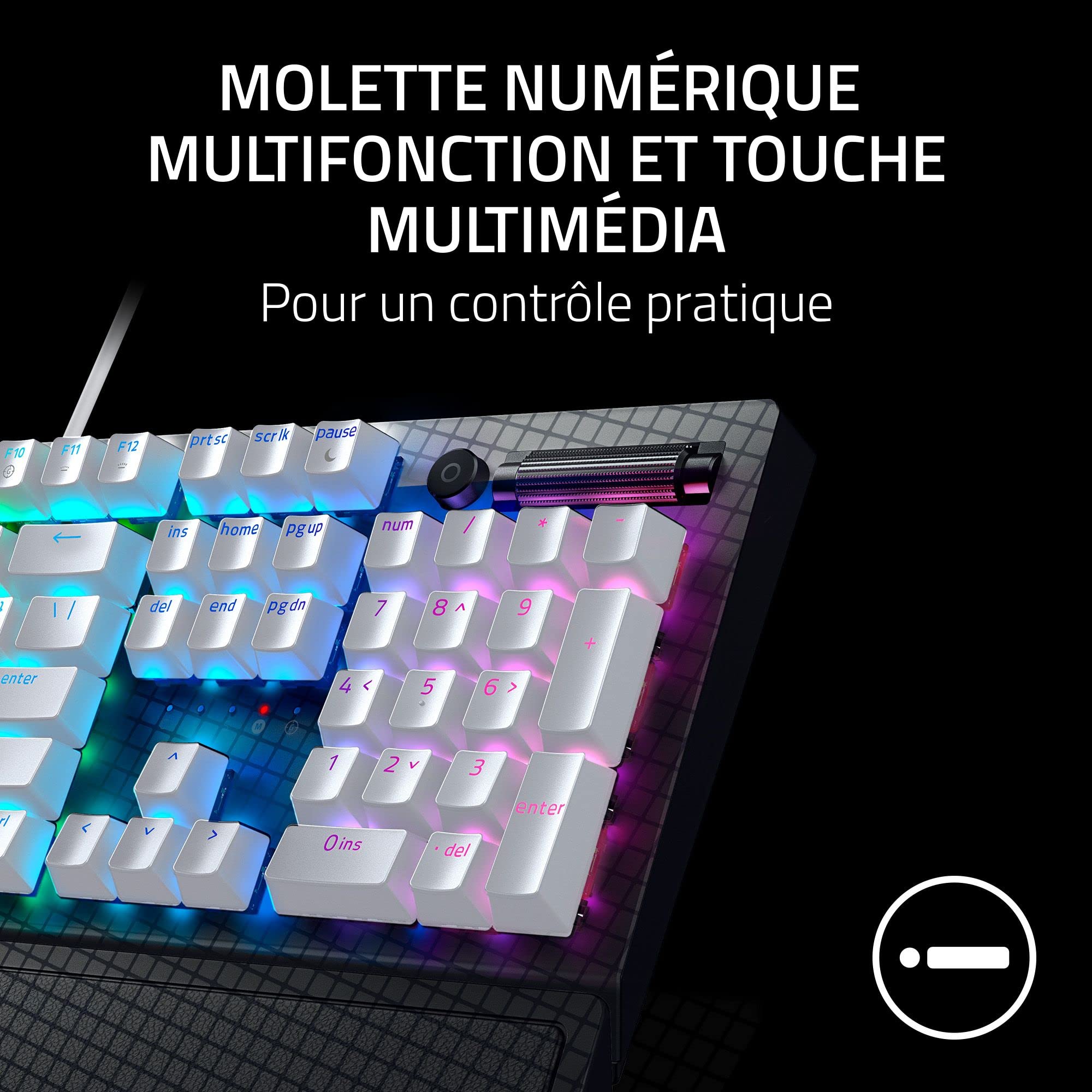 Razer BlackWidow V3 (Switches Verts) - Clavier Gamer Mécanique (Switches Mécaniques Clicky, Touches en ABS Doubleshot, Touches Media, Repose-Poignet) Clavier US - Roblox Ed.