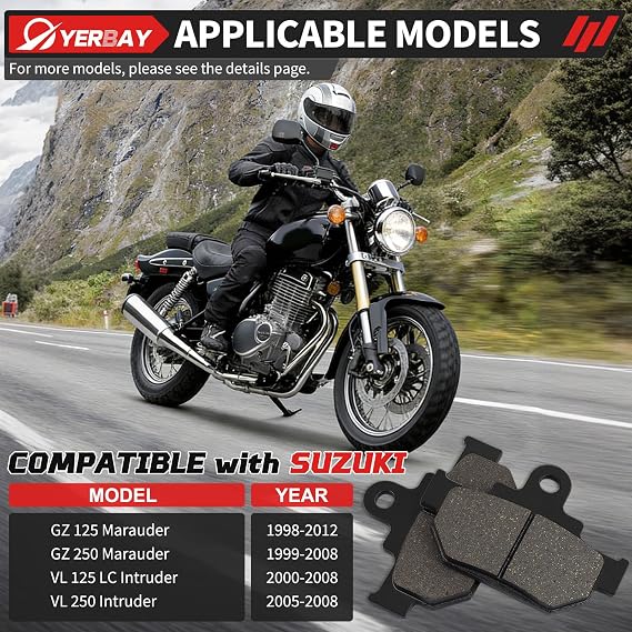 Brake pads front for Suzuki GZ 125 250 Marauder 1998-2011
