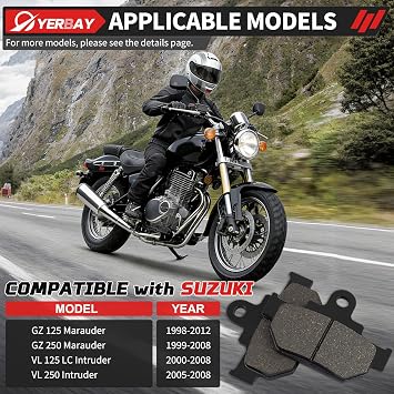 Brake pads front for Suzuki GZ 125 250 Marauder 1998-2011