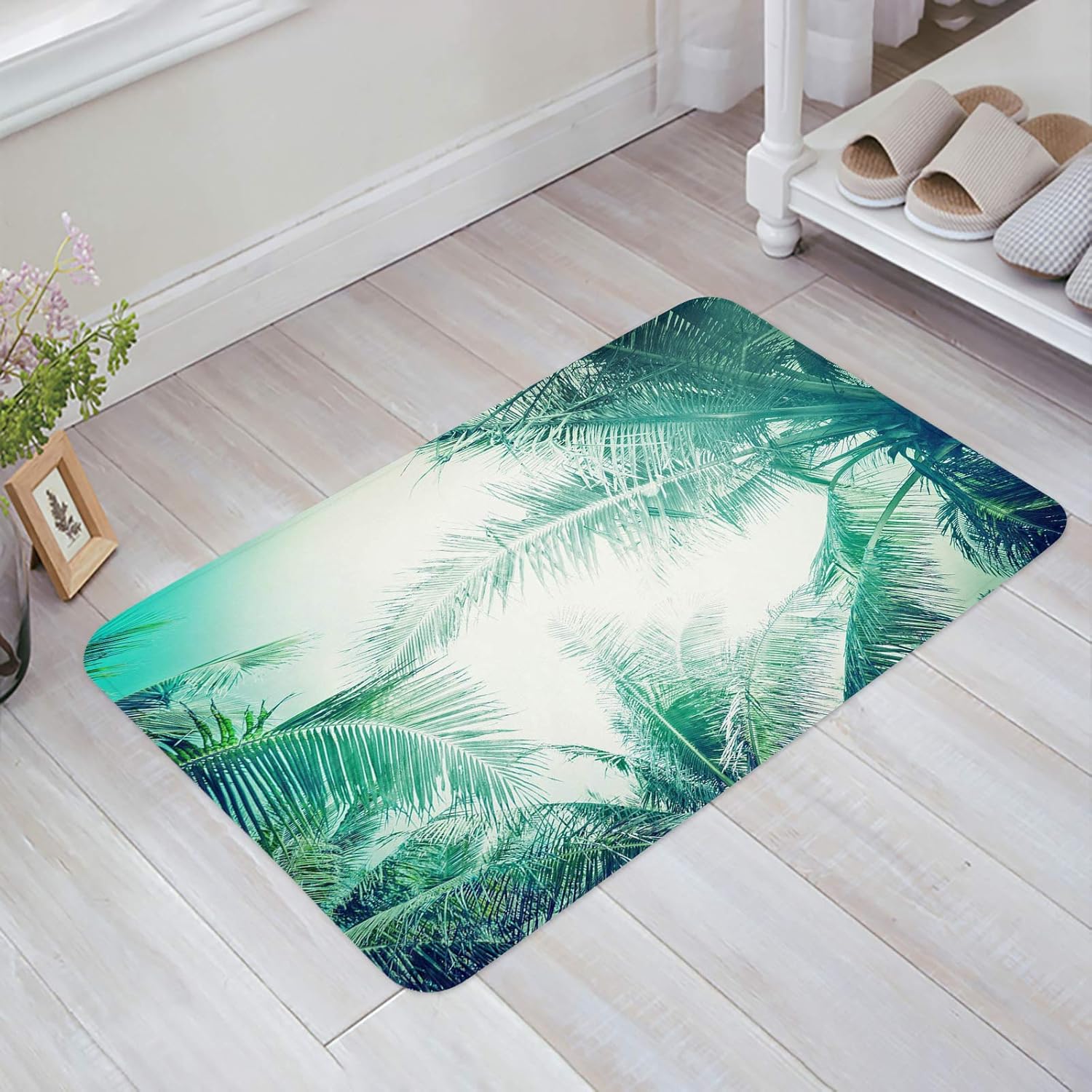 Summer Jungle Indoor Door Mat Memory Foam Doormat Soft