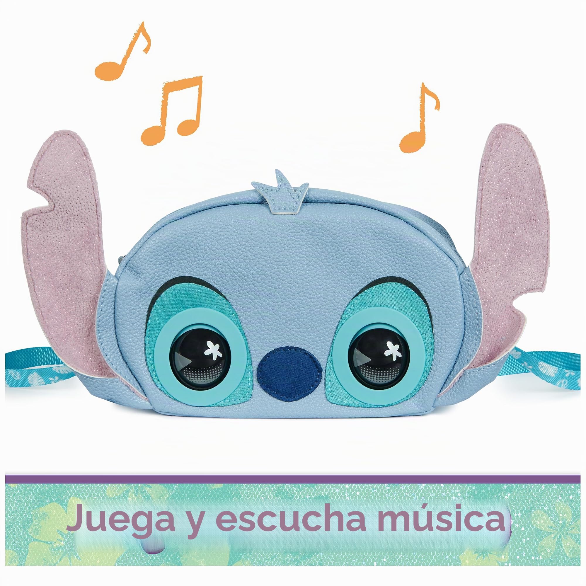 Purse Pets, Disney Stitch - Bolso interactivo para mascotas y niñas con licencia oficial, más de 30 sonidos y reacciones, bolsa cruzada, para niños