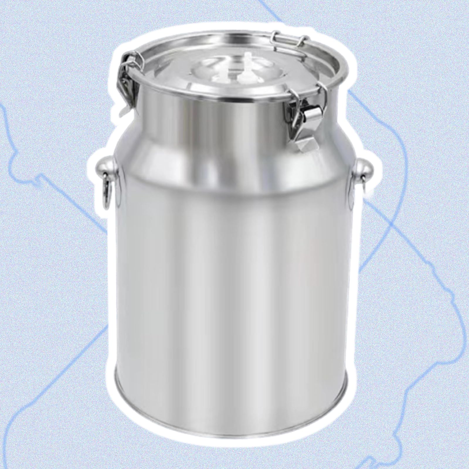 Cubo de leche de acero inoxidable de 10 L para vaca y caballos, accesorios inoxidables para ordeñadora