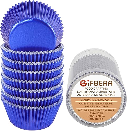 Vista 16 de Gifbera Moldes Estándar para Cupcakes de Lámina Dorada, Envoltorios Metálicos para Hornear, 200