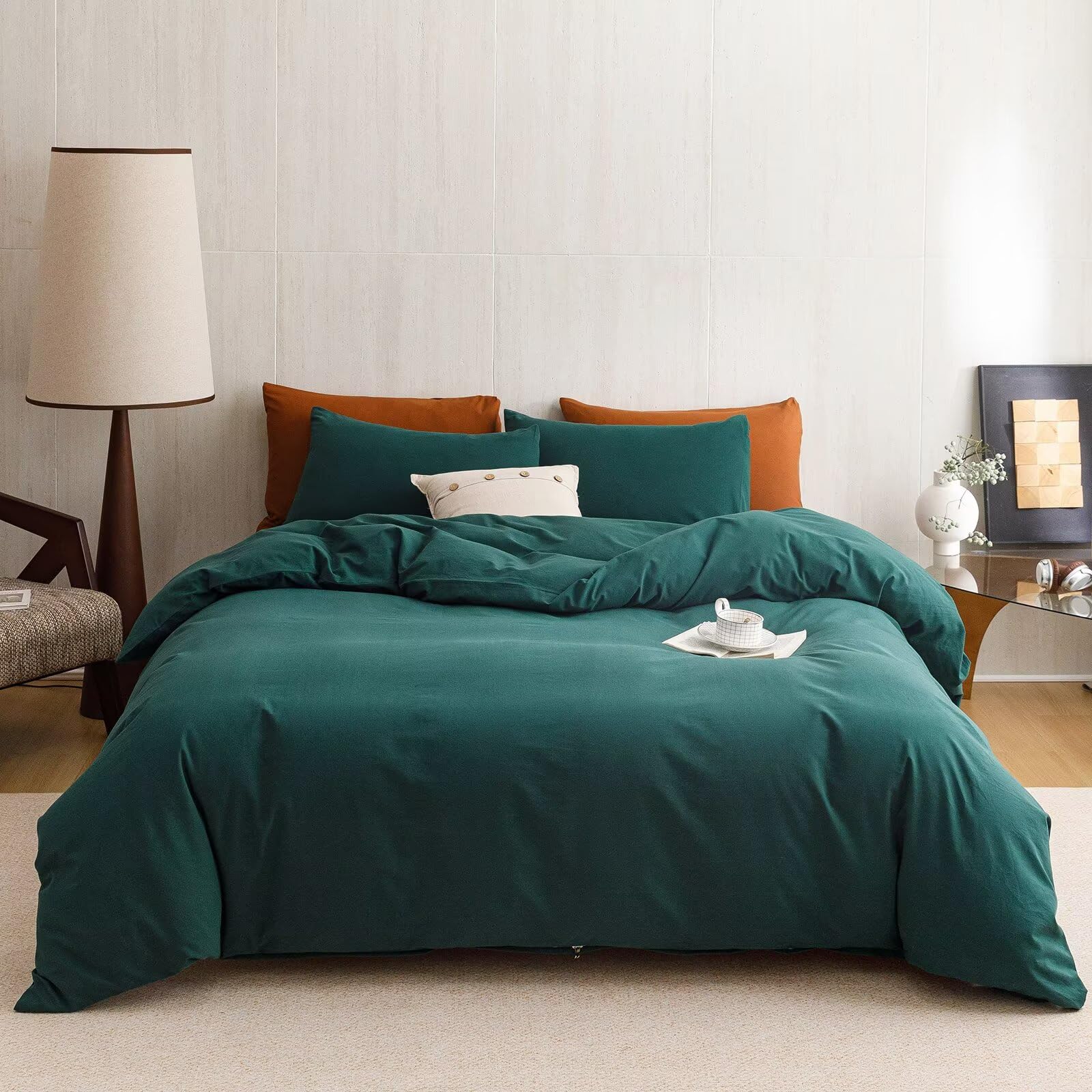 Washed Cotton Comforter Set - Twin 3Pcs -15 Washed Cotton Comforter Set - Twin 3Pcs -15