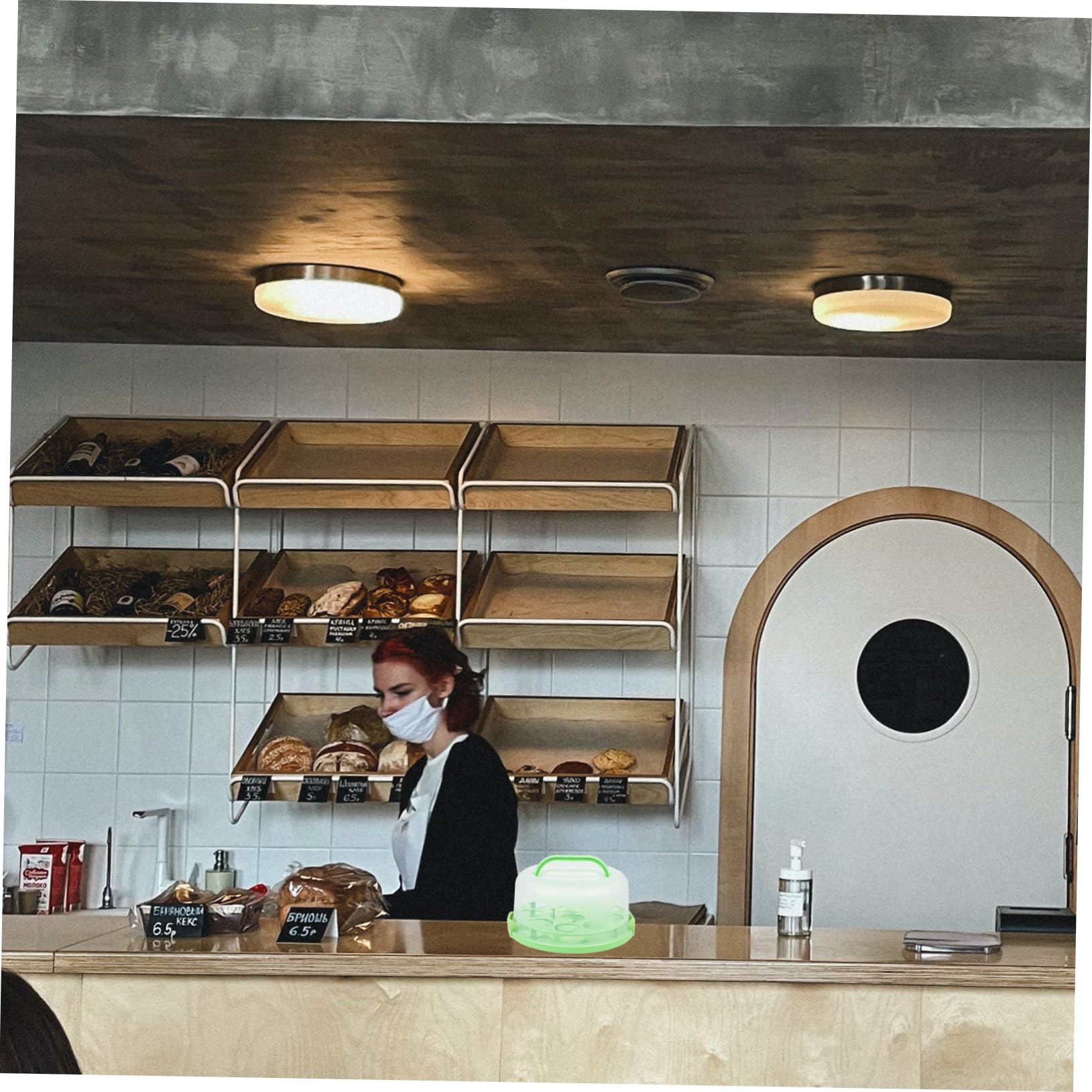 DOITOOL 1set Portable Cake Box with Tray Reusable Dessert Storage Case Transparent Design Firm Clasp for Safe Transport for Bakeries Homes and Events