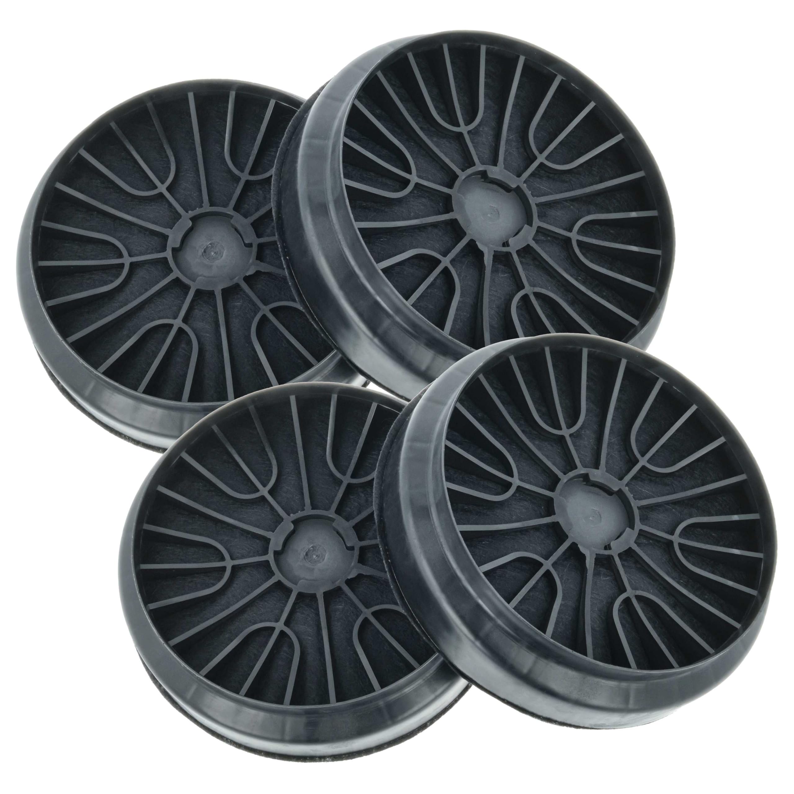 vhbw 4x Activated Carbon Filter compatible with Neff D62PBCONOE/02, D65IEE150/02, D62PBCONO0/01, D62PBCONOB/01, D62PBCOND/02 Extractor Hood - 19 cm