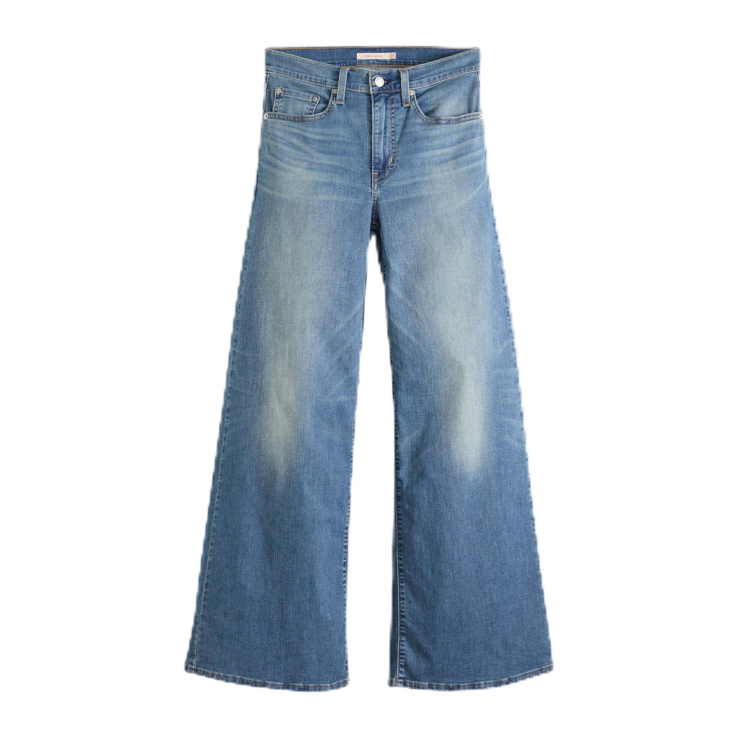 Levi's Damen Jeanshose 728 mit Stretch-Anteil, Wide Leg, Blau (Quiet Cool), W25/L32