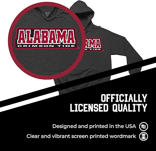 Miniatura 4 de Campus Colors NCAA Adult Cotton Blend Charcoal Hooded Sweatshirt - Made from Ringspun and Versatility