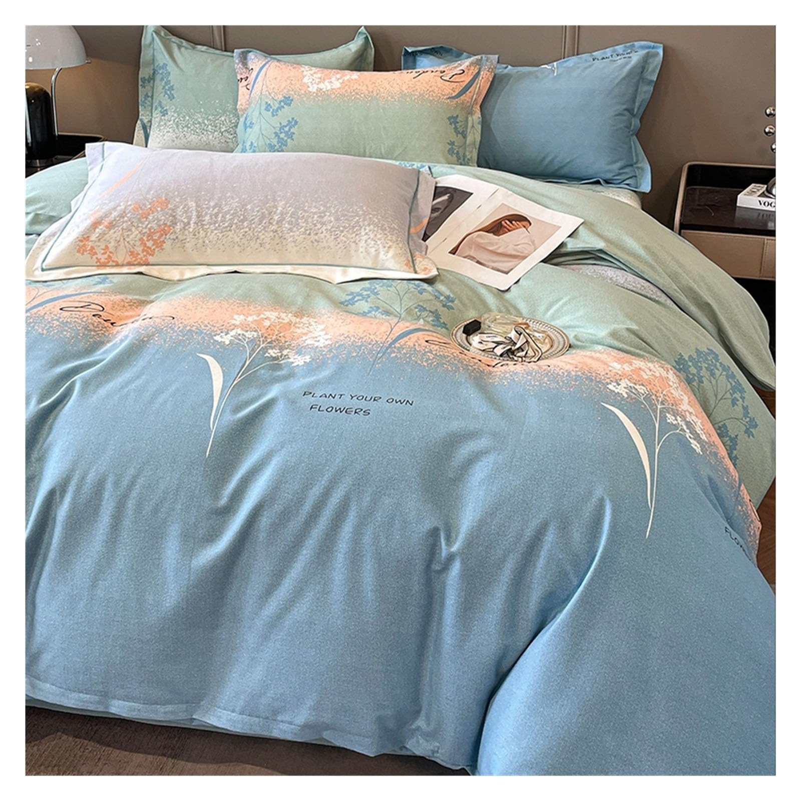 Housse de couette fleurie et respirante pour une chambre parentale chaleureuse et douce