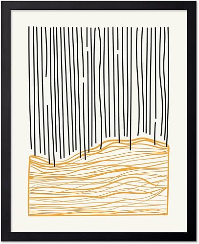 Miniatura 63 de Monem Art - Póster abstracto, impresión de dibujo de línea retro, arte moderno, arte negro y amarillo, arte moderno, arte bohemio elegante, arte Sin