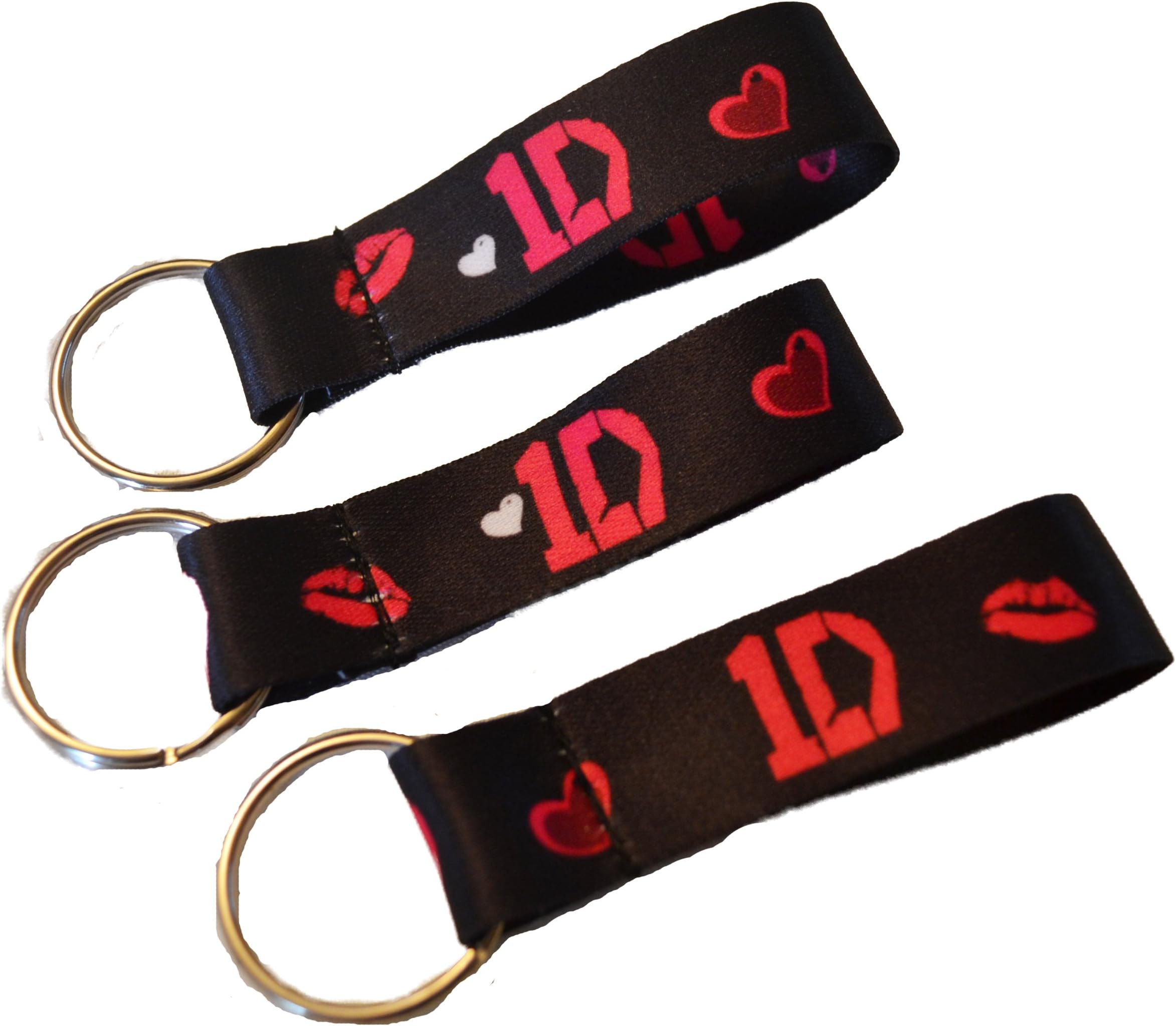 12 Keychain Rings - One Direction Birthday Party Favors