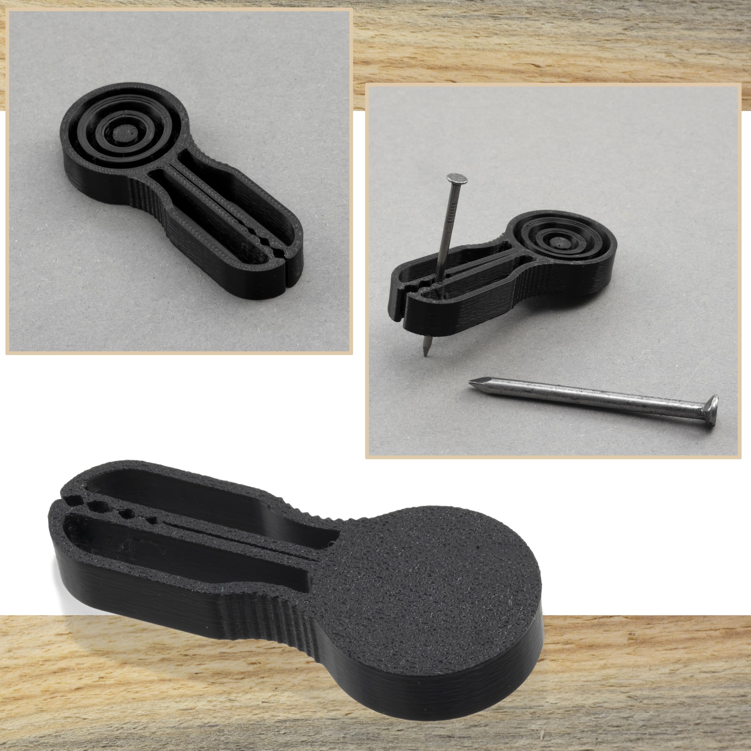 AERZETIX - Attrezzo porta-chiodi con scanalature da Ø1 a Ø6 mm | supporto di chiodatura in plastica