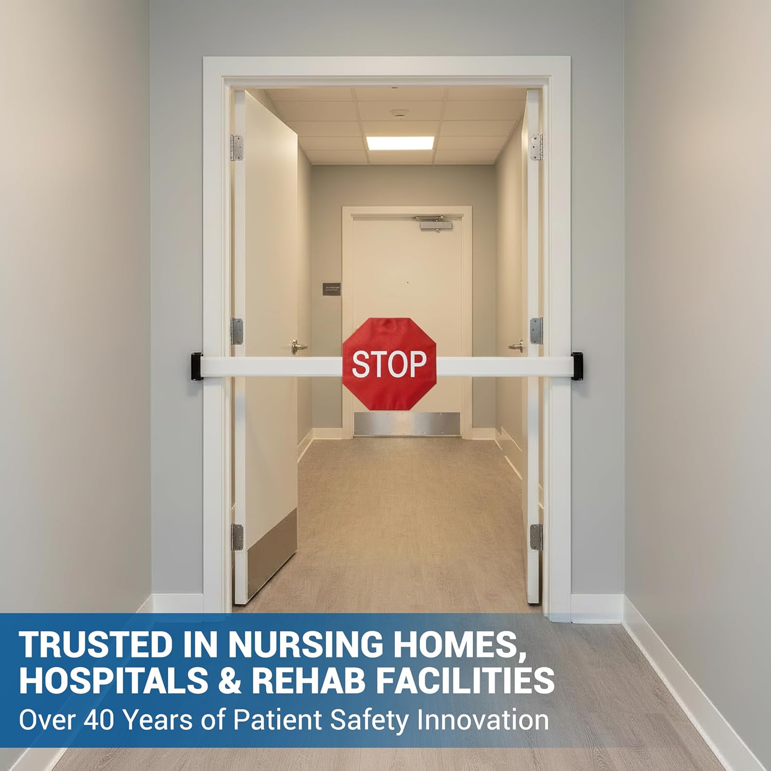 Skil-Care Stop Sign ONLY, 12" H x 12" L, Freestanding Visual Cue, 909226 | No Mounts or Hardware Required, Freestanding Visual Barrier, Repositions to Any Doorway, Deters Unauthorized Resident Exits